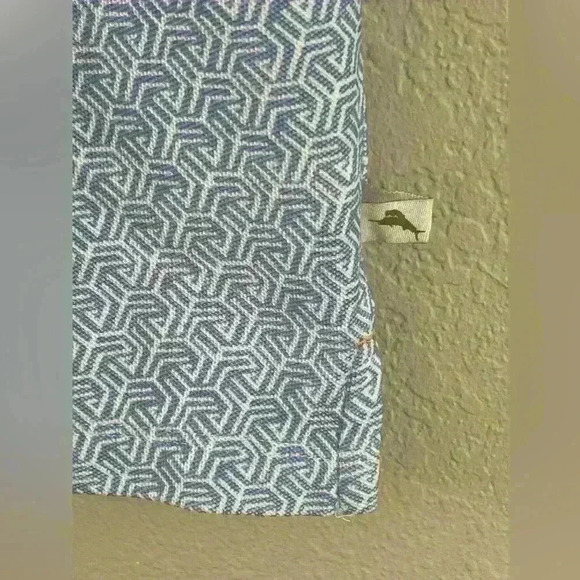 Tommy Bahama Mod Palms Geo IslandZone Polo Blue/White Men's Small - Picture 3 of 8